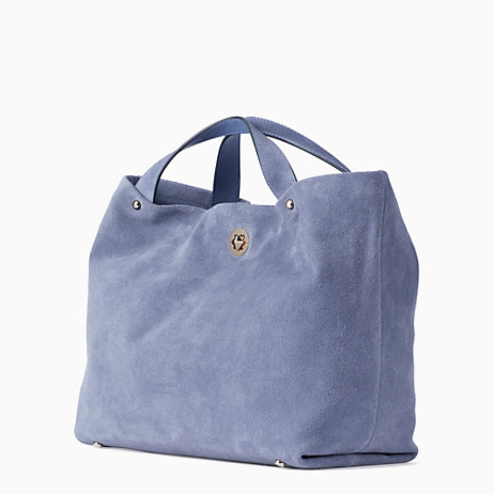 KATE SPADE STARDUST SUEDE WILLA SATCHEL/SLOUCH BAG - Picture 1 of 8